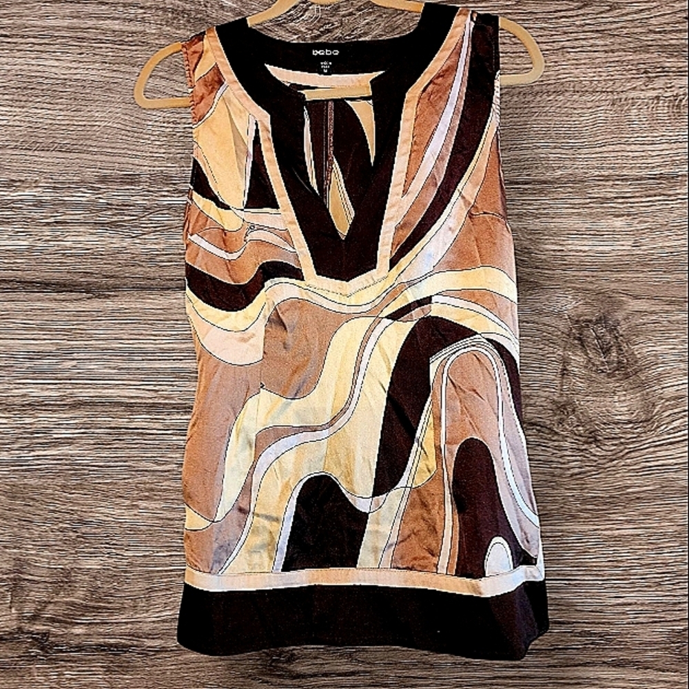 BEBE Sleeveless Tie Top